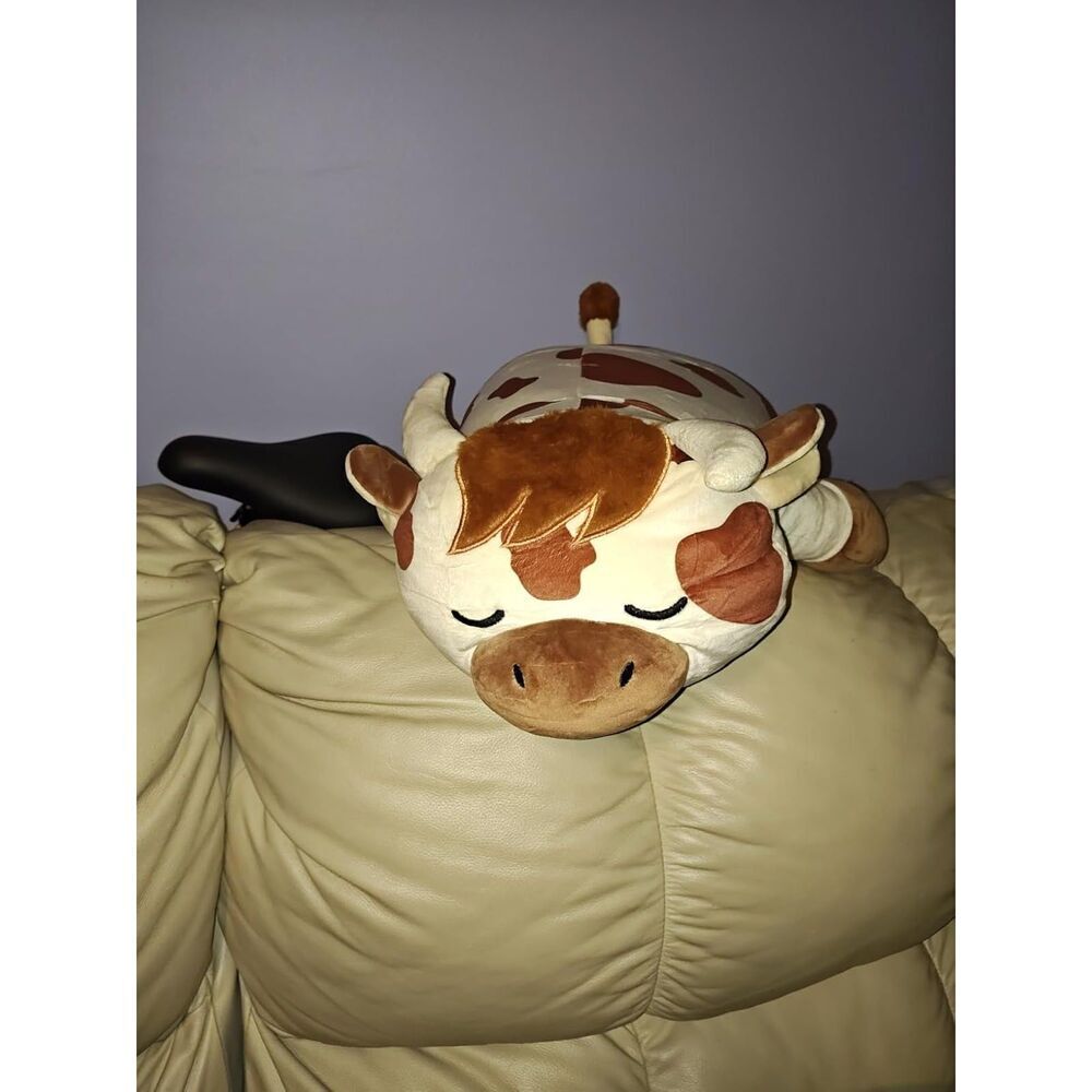 30'' Auspicious Beginning Giant Cute Spotted Highland Cow Plush Stuffed Animal - Picture 4 of 7